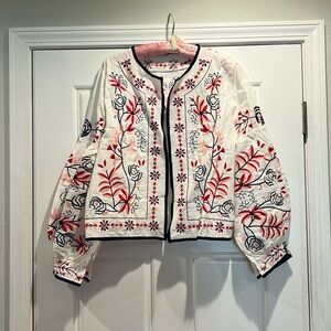 This is a brand new hand made in the Ukriane embroidered jacket size L